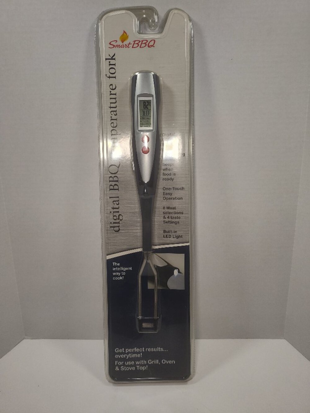 Smart BBQ Digital Temperature Fork Meat Thermometer LED Grill NEW Sealed